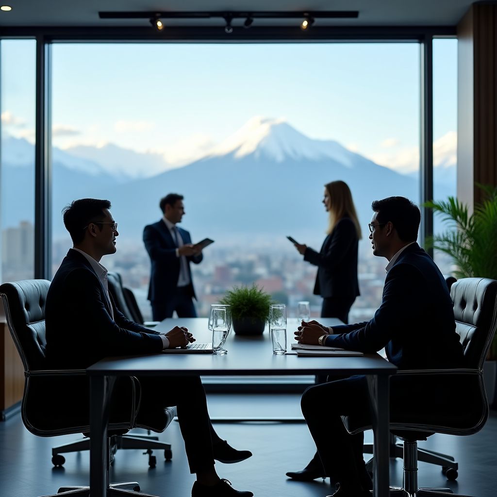 Equipo de FinServe Chile en oficina de Santiago
